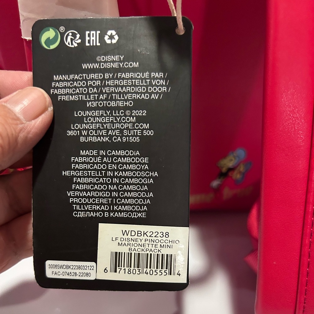 Loungefly Pinocchio Mini Backpack - Picture 5 of 9